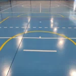 Pabellón polideportivo con protección de epoxi